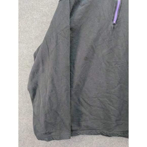 Mens 1/4 Zip Pullover Sweatshirt Embroidered Horse Racing Jockey 1904-2004 Black - Picture 5 of 10